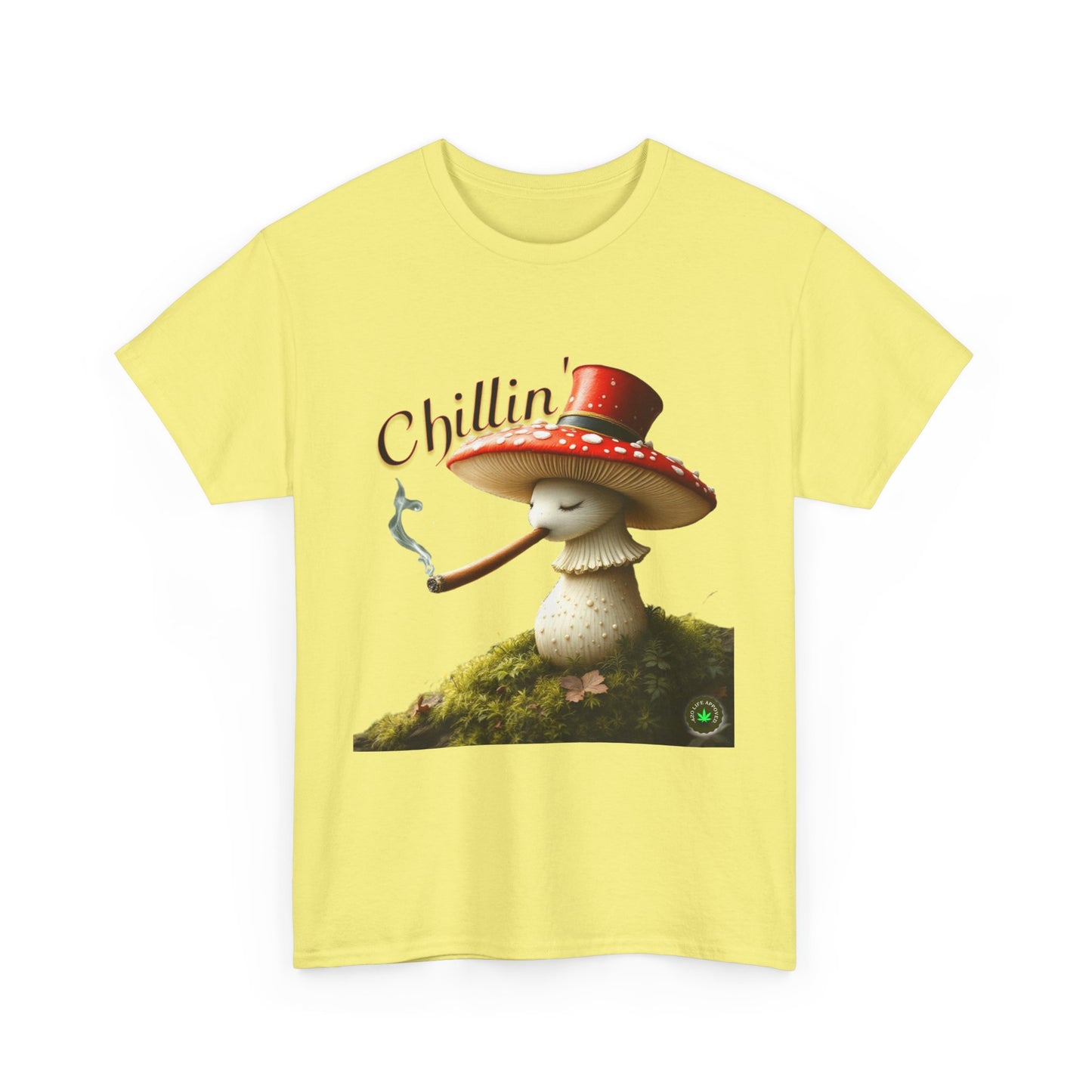 Chillin' Unisex Heavy Cotton Tee, Cute Graphic Tee, Casual Wear, Gift for Friends, Summer Style, Fun T-Shirt