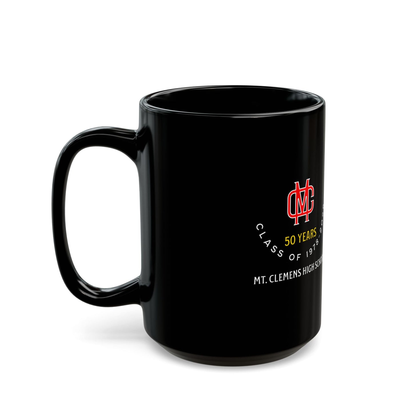 Mt. Clemens High School Class of 1978-2028 Commemorative Black Mug (11oz, 15oz)