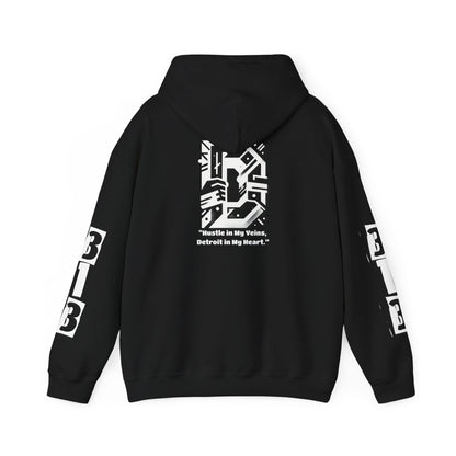 D-Hard  313 Detroit Hustle Hoodie (White Print)
