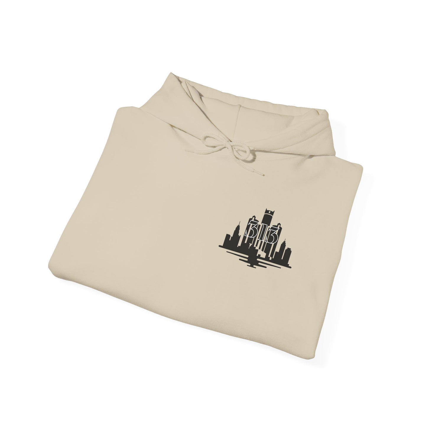 Detroit  Skyline 313  w Mi. Art Hoodie Sweatshirt
