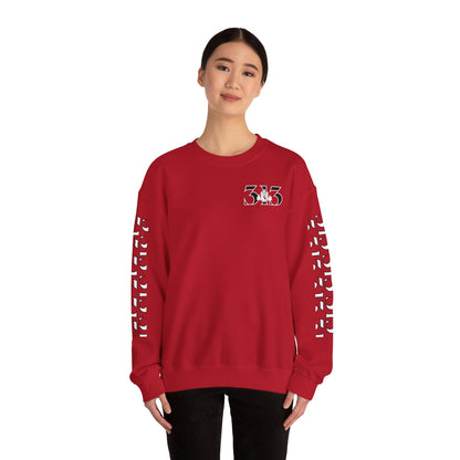 313 Skyline w Mi.Art White Logo  Sweatshirt - Unisex Crewneck