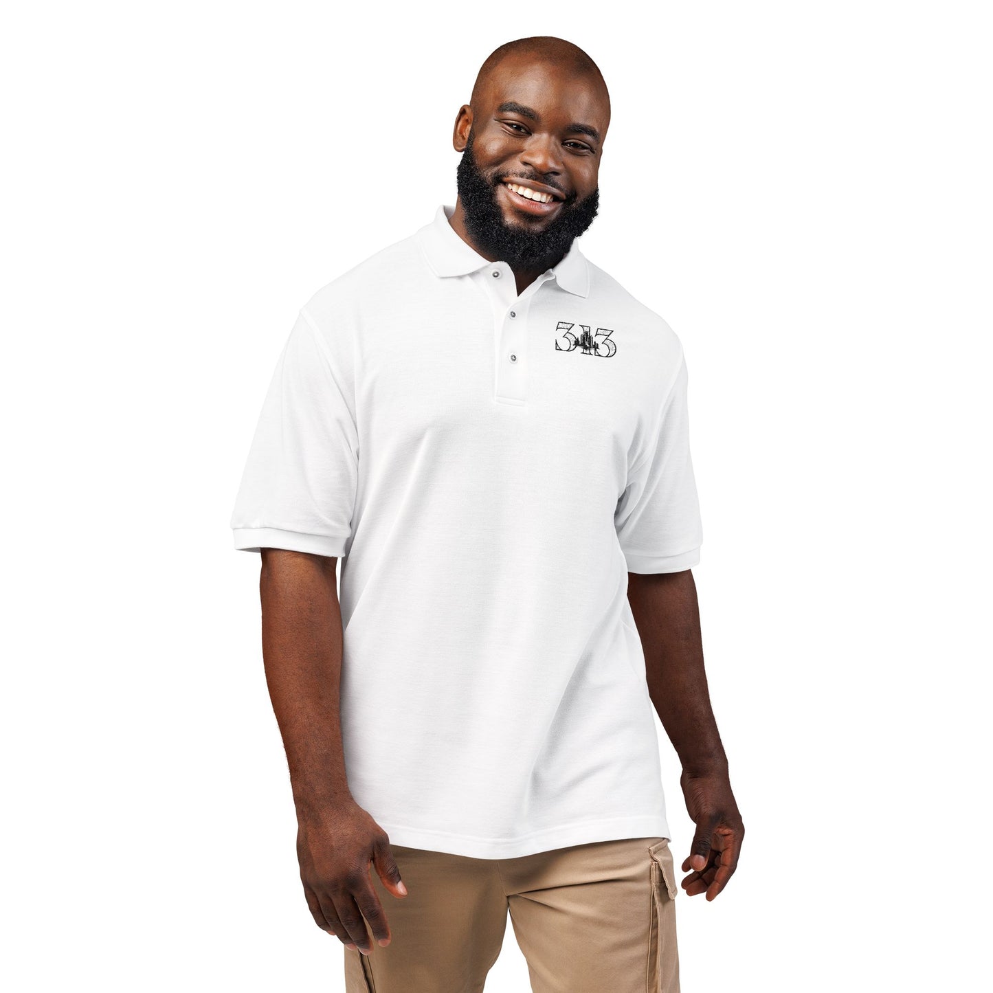 313 Skyline Embroidered Polo Shirt