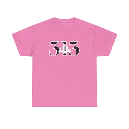 313 Skyline  (White Print)  Unisex Tee