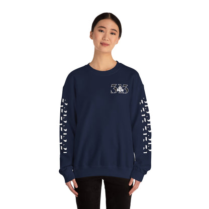 313 Skyline w Mi.Art White Logo  Sweatshirt - Unisex Crewneck