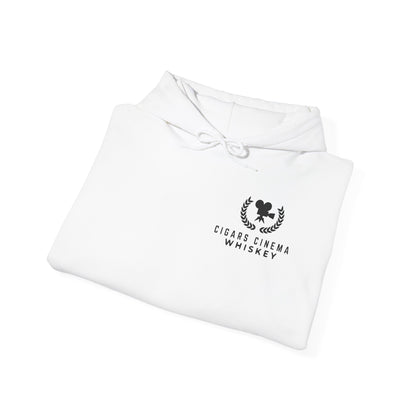 Cigars Cinema Hoodie, Cozy Unisex Sweatshirt for Film Lovers, Gift for Whiskey Enthusiasts, Perfect for Movie Nights, Holiday Apparel