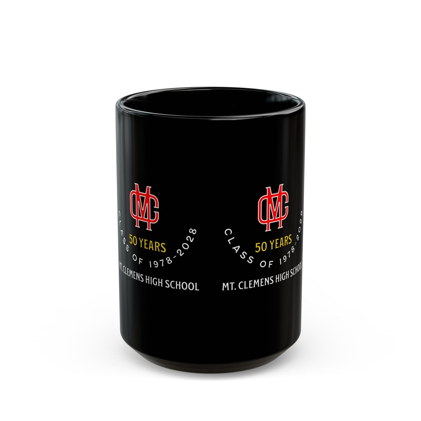 Mt. Clemens High School Class of 1978-2028 Commemorative Black Mug (11oz, 15oz)