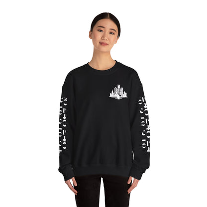 Detroit Skyline 248 w Mi.Art White Logo  Sweatshirt - Unisex Crewneck