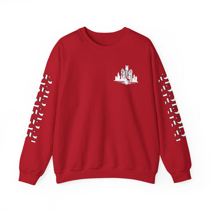 Detroit Skyline  313  w Mi.Art White Logo  Sweatshirt - Unisex Crewneck