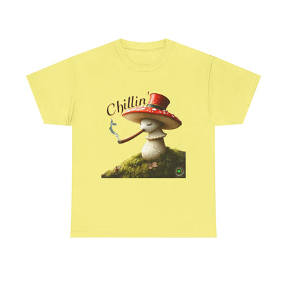 Chillin' Unisex Heavy Cotton Tee, Cute Graphic Tee, Casual Wear, Gift for Friends, Summer Style, Fun T-Shirt