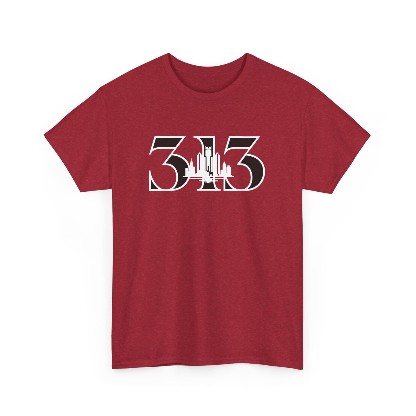 313 Skyline  (White Print)  Unisex Tee