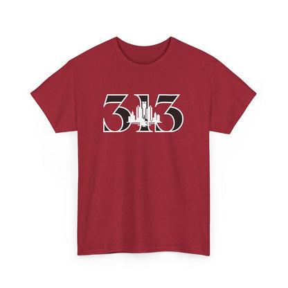 313 Skyline  (White Print)  Unisex Tee