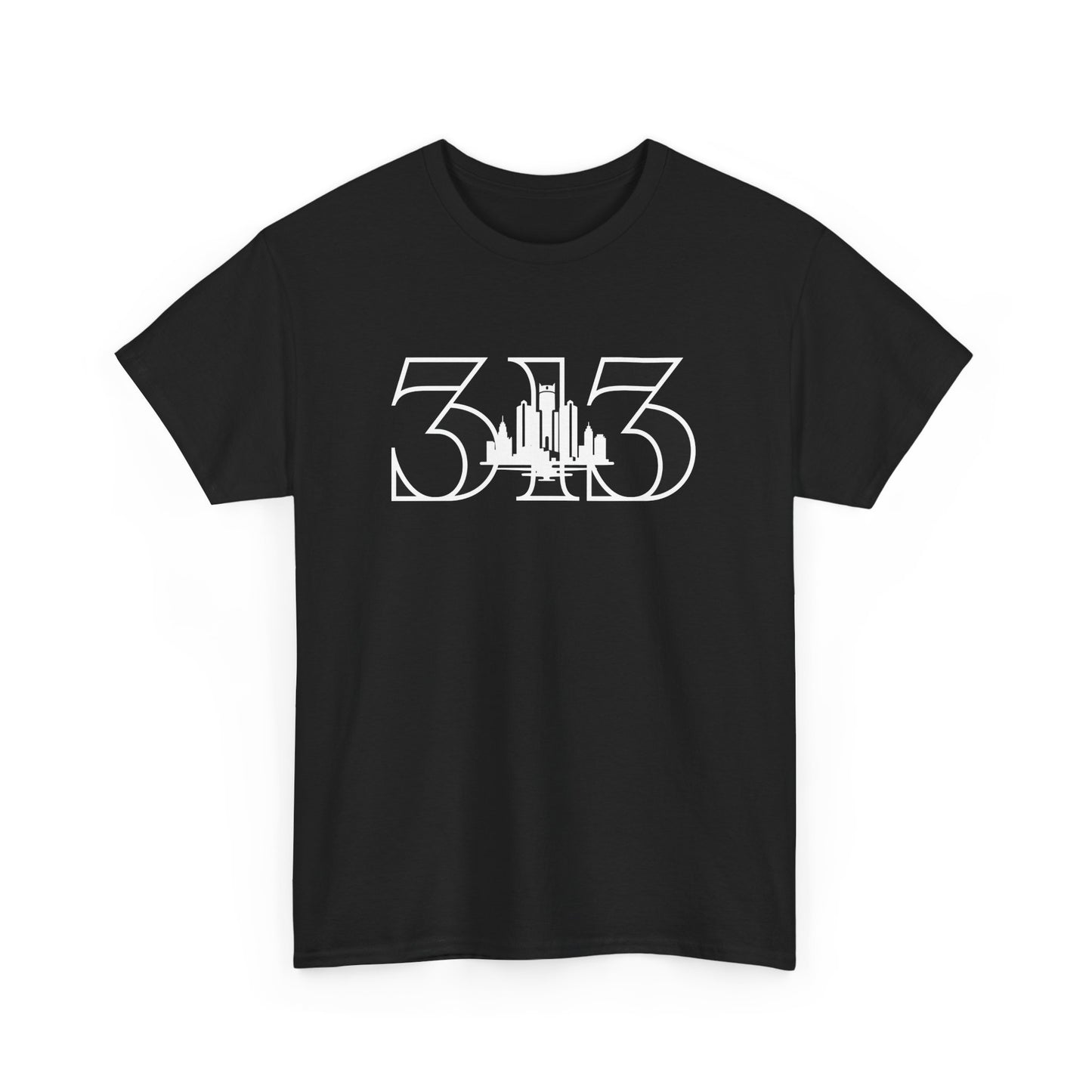 313 Skyline  (White Print)  Unisex Tee