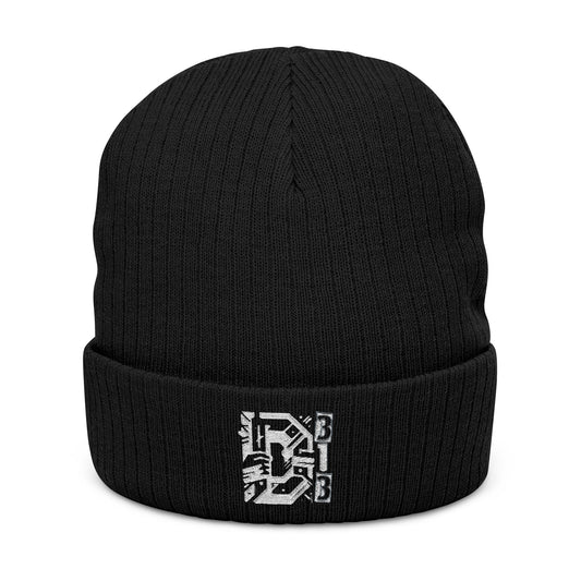 D-Hard 313  Beanie Beanie (White)  Embroidered