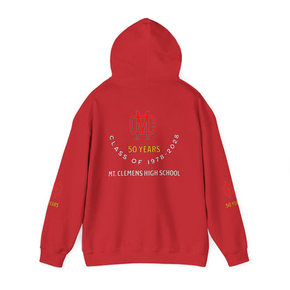 Hoodie — Mt. Clemens High School 50 Years | Class of 1978–2028 Alumni Hooded Sweatshirt