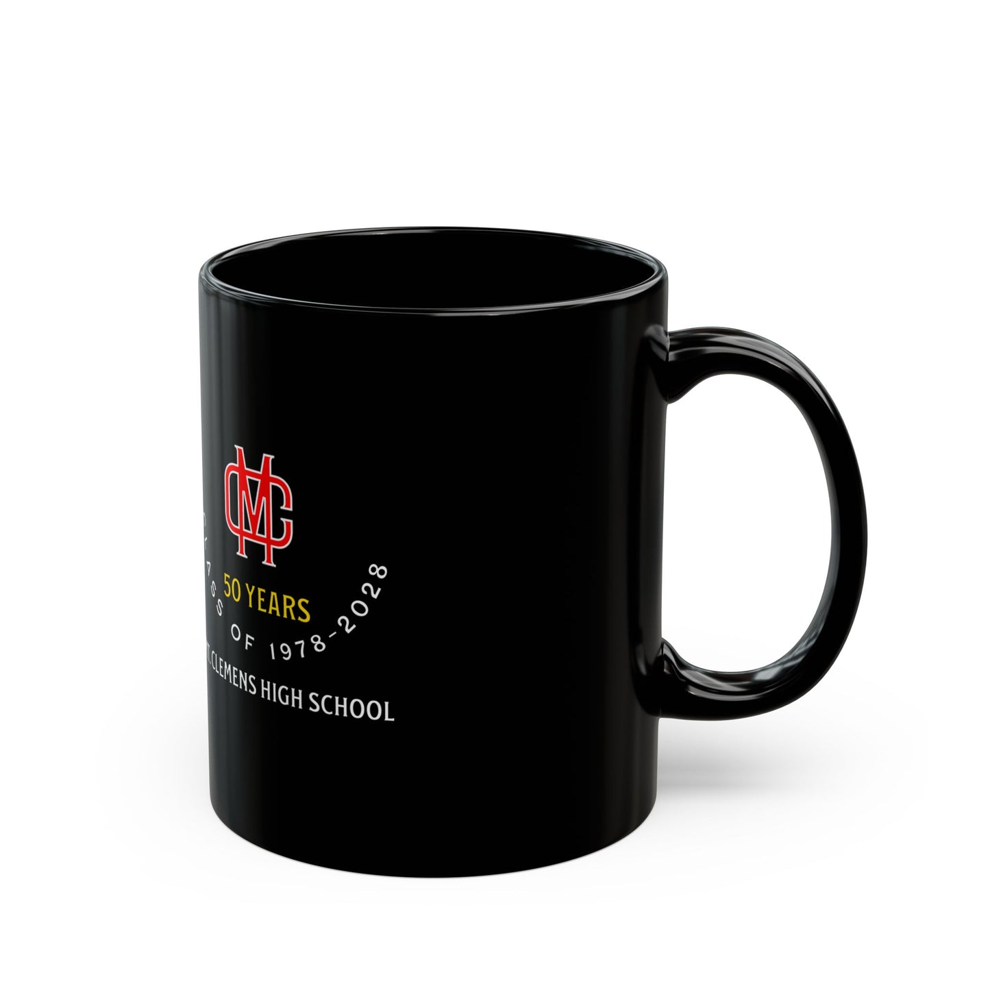 Mt. Clemens High School Class of 1978-2028 Commemorative Black Mug (11oz, 15oz)