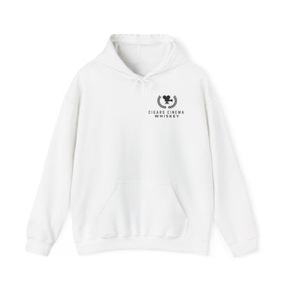 Cigars Cinema Hoodie, Cozy Unisex Sweatshirt for Film Lovers, Gift for Whiskey Enthusiasts, Perfect for Movie Nights, Holiday Apparel