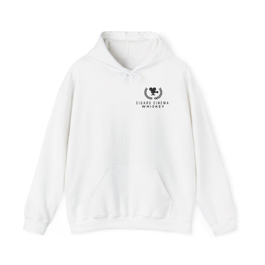 Cigars Cinema Hoodie, Cozy Unisex Sweatshirt for Film Lovers, Gift for Whiskey Enthusiasts, Perfect for Movie Nights, Holiday Apparel