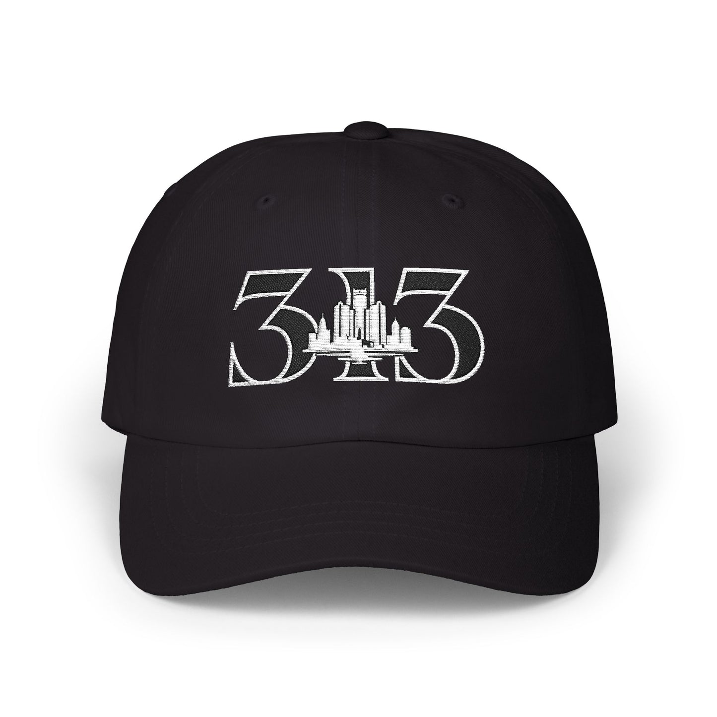 313 Skyline (White Print)  Classic Dad Cap