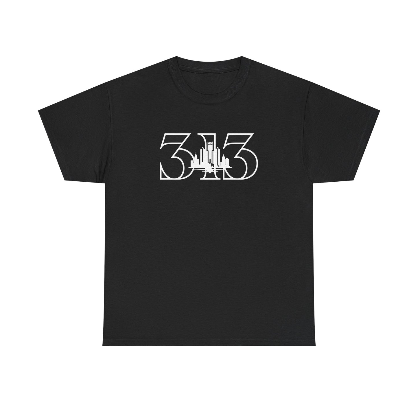 313 Skyline  (White Print)  Unisex Tee