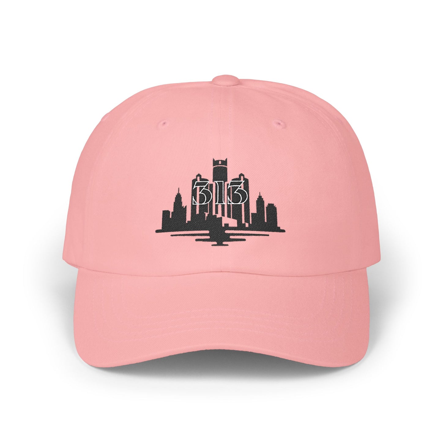 Classic Dad Cap with 313 Area Code and Skyline Design