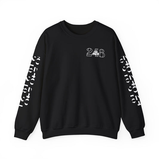 248 Skyline  w Mi.Art White Logo  Sweatshirt - Unisex Crewneck