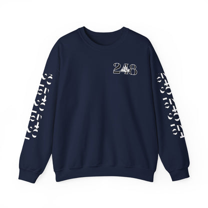 248 Skyline  w Mi.Art White Logo  Sweatshirt - Unisex Crewneck