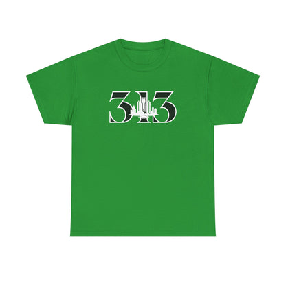 313 Skyline  (White Print)  Unisex Tee
