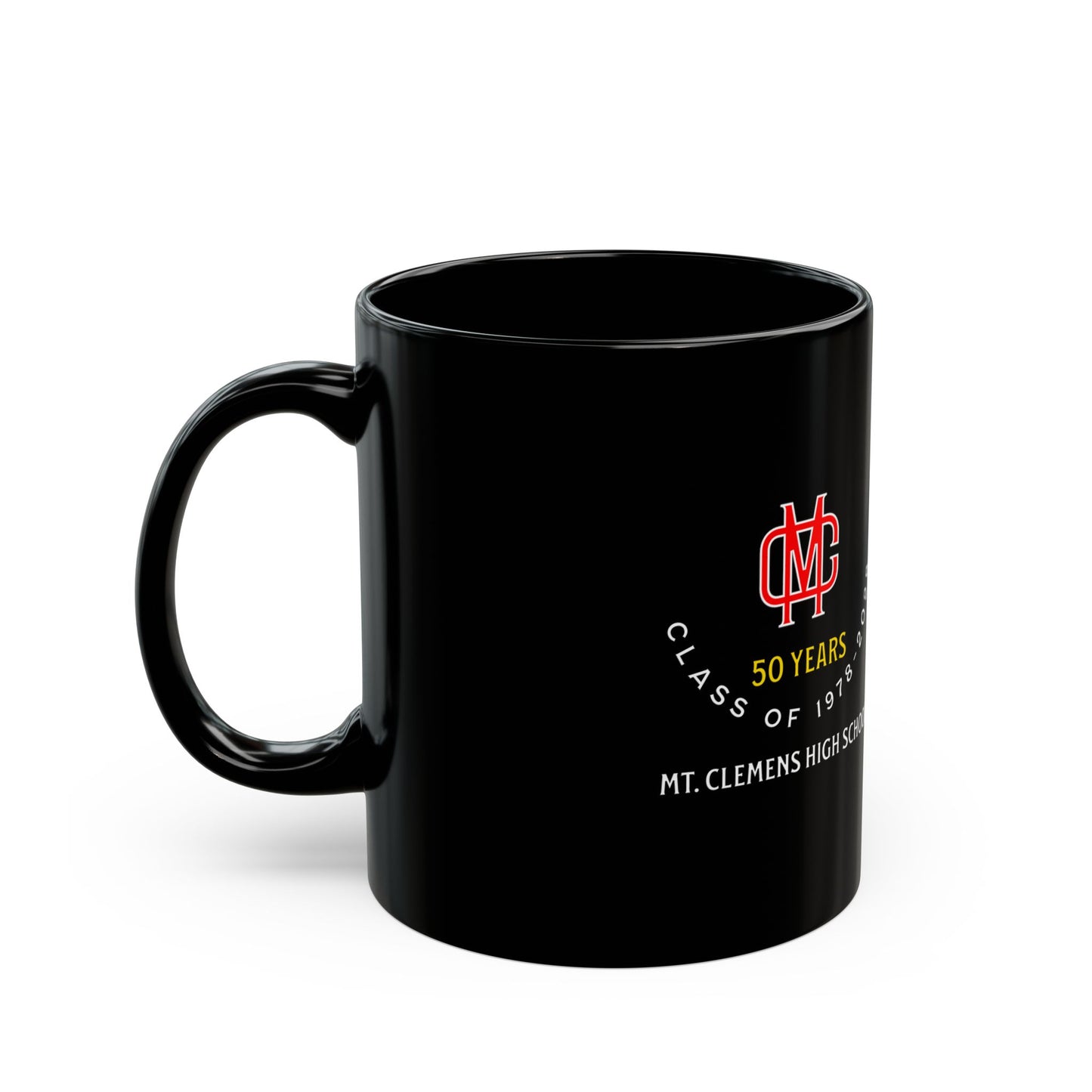 Mt. Clemens High School Class of 1978-2028 Commemorative Black Mug (11oz, 15oz)