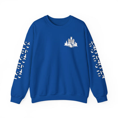 Detroit Skyline 248 w Mi.Art White Logo  Sweatshirt - Unisex Crewneck