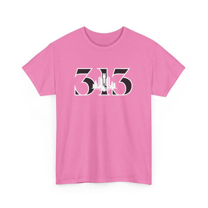 313 Skyline  (White Print)  Unisex Tee