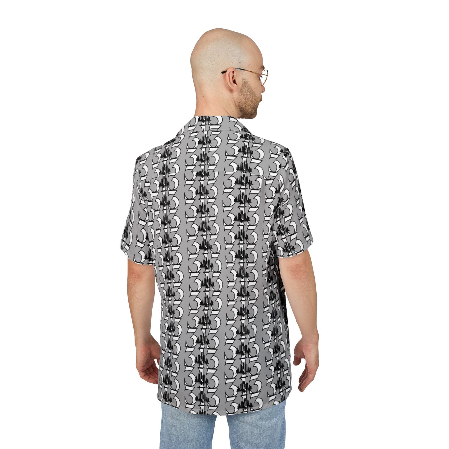 313 Skyline Hawaiian Button-Down Shirt (AOP)