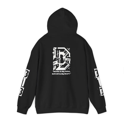 D-Hard  313 Detroit Hustle Hoodie (White Print)