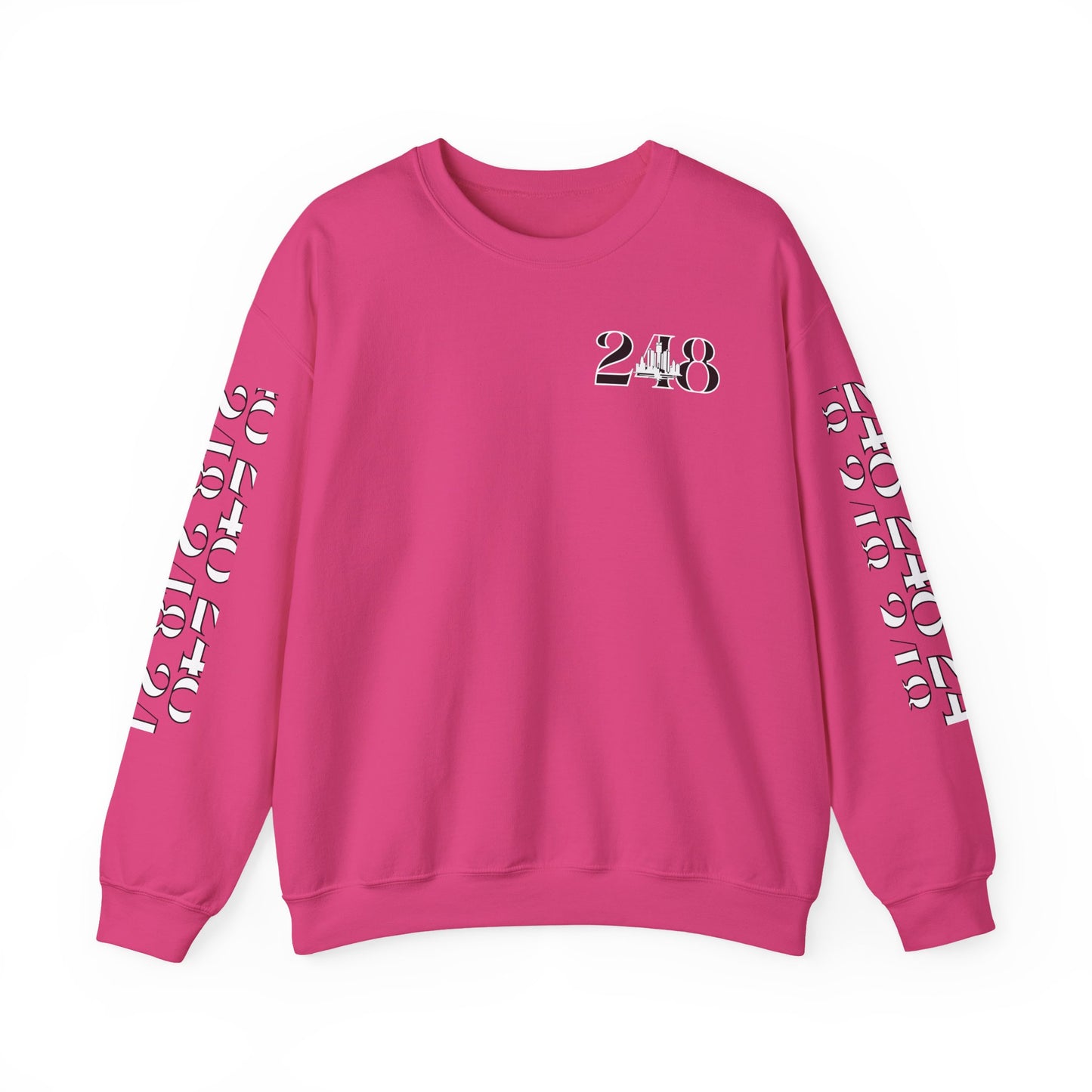 248 Skyline  w Mi.Art White Logo  Sweatshirt - Unisex Crewneck