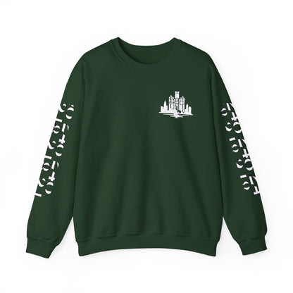 Detroit Skyline 248 w Mi.Art White Logo  Sweatshirt - Unisex Crewneck