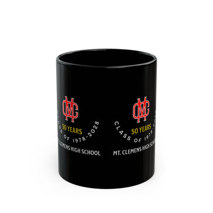 Mt. Clemens High School Class of 1978-2028 Commemorative Black Mug (11oz, 15oz)