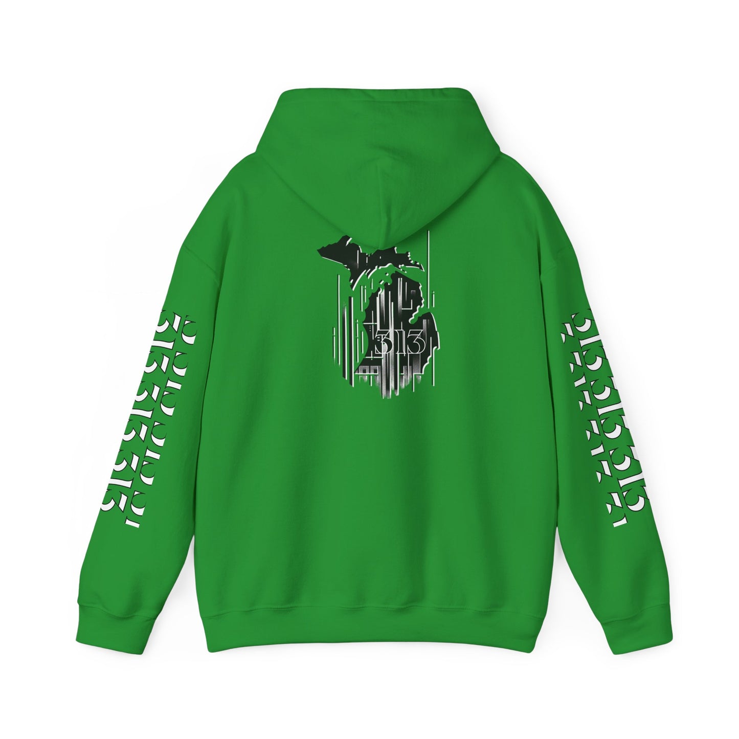Detroit  Skyline 313  w Mi. Art Hoodie Sweatshirt