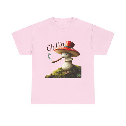 Chillin' Unisex Heavy Cotton Tee, Cute Graphic Tee, Casual Wear, Gift for Friends, Summer Style, Fun T-Shirt