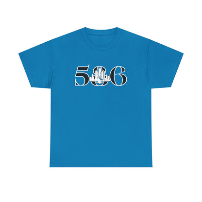586 Skyline  (White Print)  Unisex Tee
